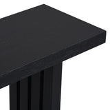 U_STYLE Uniquely Designed Oak Veneer Console Table with Distinctive Side Shapes, Suitable for N711P170550B