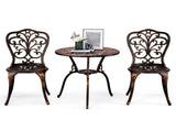 3 PCS Outdoor Bistro Set,Outdoor Patio Set, All-Weather Cast Aluminum Bistro Table Set for Backyard, 68244949