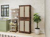 ZUN 4 Door Cabinet with 1 Drawer, with 4 Adjustable Inner Shelves, Storage Cabinet W688P211279