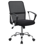 ZUN Black Swivel Office Chair with Casters B062P153790