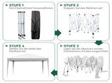 3 x 3m Practical Waterproof Right-Angle Folding Tent White 26721107