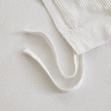 Full/Queen 3 Piece Tufted Cotton Chenille Palm Duvet Cover Set B03597342