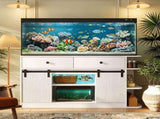 75 Gallon Fish Tank Stand with LED Light &Power Outlets, 55-75 Gallon Aquarium Stand with Sliding 21464578