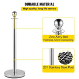 4Pcs Stanchions and Velvet Ropes,5 ft Red Velvet Rope Red Carpet Ropes and Poles Crowd Control 52236541