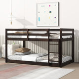 ZUN Solid Wooden , Solid Rubber Wooden Twin over Twin Loft Bed with Ladder ,Upper and Bottom Bed W504P191655