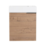 18'' Floating Wall-Mounted Bathroom Vanity with White Resin Sink & Soft-Close Cabinet Door W999P180170