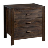 Wood Nightstand End Side Table with 3 Drawer for Living Room, Bedroom 02743456