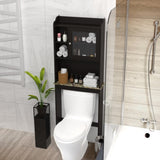 Modern Over The Toilet Space Saver Organization Wood Storage Cabinet for Home, Bathroom - Espresso W40914888