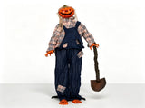 5.3FT Halloween Pumpkin Man Animatronic Prop, Sound & Motion Activated with Waving Nail Hands, 94850192