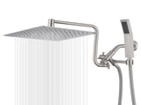 10 Inch Rainfall Shower Head with Handheld Shower Combo with 12 inch Adjustable Extension Arm W1219P506561