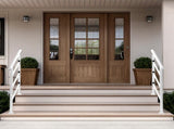 Handrails for Outdoor Steps, Wrought Iron Handrail Fits 1 or 3 Steps, Transitional Handrail with 01916686