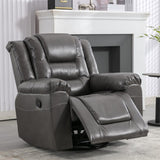 360&degSwivel and Rocking Home Theater Recliner Manual Recliner Chair with Wide Armrest for Living WF323618AAE