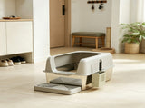 Light Gray 2 Pack High Sided Stainless Steel Litter Box Anti-Urine Leakage for Multi-Cat 51352422