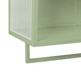 23.62"Glass Doors Modern Two-door Wall Cabinet with Featuring Two-tier Enclosed Storage, an Open W757143037