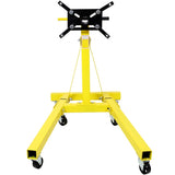 ZUN Folding Engine Stand 2000 LBS Capacity Motor Hoist 360 Degree Adjustable Mounting Head Dolly Mover 77733033