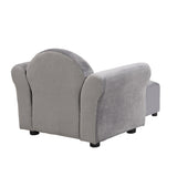 ZUN Kids Chair, Kids Upholstered Couch with ottoman W214103910