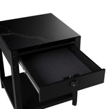 Square double-layer coffee table with hidden compartment and fingerprint lock - Living room dining W396P305922