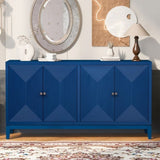 U_STYLE Sleek Storage Cabinet Sideboard Buffet with Vertical Line Design,Suitable for Study,Entrance N711P205933V