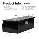 39 Inch Aluminum Utility Trailer Tongue Tool Box 5 Bar Tread Trailer Tongue Box Waterproof Under W1239125504