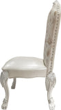 Ivory and Bone White Side Chair with Claw Legs B062P215494