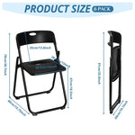 ZUN 6 Pack Plastic Folding Chairs, Stackable Commercial Chairs, Portable Event Seats Indoor Outdoor for 24664248