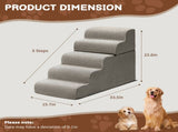 5-Step Dog Stairs Steps for High Bed, Pet Steps for Small Dogs and Cats, Non-Slip Removable Washable 93679291