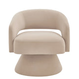 Modern Swivel Barrel Chair, Upholstered Velvet Round Accent Chairs,360 Degree Comfy Swivel Chair W2186P178775