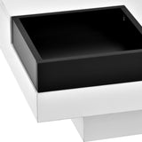 ZUN ON-TREND Modern Minimalist Design 31.5*31.5in Square Coffee Table with Detachable Tray and Plug-in WF298613AAK