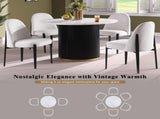 Set of 2 Beige Armless Dining Chairs, Chenille Upholstered Ergonomic Curved Backrest with Sturdy W5739P464651