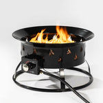 ZUN Mini Fire Pit Outdoor Portable Fire Pit Steel Camping Fire Pit with Lava Rocks W853P202205