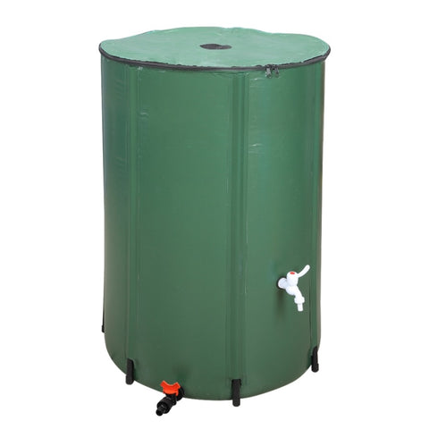 ZUN 132 Gallon Folding Rain Barrel Water Collector Green 39289115