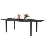 97.2"L Extendable Aluminum Outdoor Dining Table W1859P359697