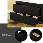 ZUN 30'' Wall Mounted Bathroom Vanity with Resin Sink,Floating Bathroom Storage Cabinet with 2 Drawers, N710P177301B