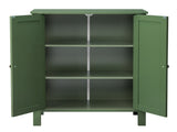 Forest Green MDF Painted with Vertical Stripes, 60*30*80cm, Double Door Bathroom Vanity 44803152