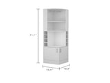 White 8-Bottle 2-Shelf Bar Cabinet B062P202121