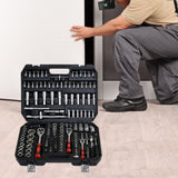 ZUN Tool Set - Socket and Ratchet Wrench Toolbox, 171pcs Tool Box, Universal Home Car Repair Tool Set W1102P203830