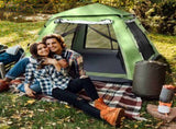 240*240*150cm Spring Quick Open Four-Person Family Tent Camping Tent Green 63071113