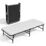 ZUN Rollaway Bed, 75" Folding Bed Sturdy Metal Frame Folding Guest Bed with Memory Foam Mattress 01265266