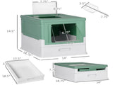 Stainless Steel Enclosed Litter Box for Cats 94651625