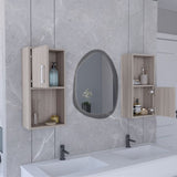 ZUN Oba 2-Pc Wall-Mounted Bathroom Medicine Cabinet with Open and Closed Storage B070P188847