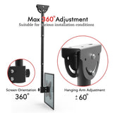 ZUN TMC-7004 Ceiling Mount TV Wall Bracket Roof Rack Pole Retractable For 32"-55" Flat Screen 91907909