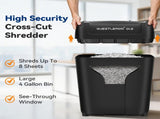 8-Sheet Paper Shredder for Home, Quiet Cross Cut Shredders, P-4 Ultra Security, 4 Gal Bin, Shred 59244241