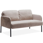 ZUN Beige 2 Seater Polyester Fabric Sofa, Modern Loveseat Sofa, Comfy Small Couches for Small Space W1164P239080