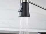 Matte Black Kitchen Single Handle Kitchen Sink with Pull Down Sprayer Utility Sink 48168484