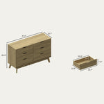 ZUN 6 Drawer Master Dresser with Interlock Drawer Feature – Drawer Slide And Interlock Pre-Assembly, 80973594