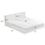 All in One King Mattress & Bed Frame, 15 Inch King Size Mattresses in a Box with Cool Fabric, W1359P364811