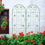 2 Pack Metal Garden Trellis 71" x 19.7" Rustproof Trellis for Climbing Plants Outdoor Flower Support 32623038