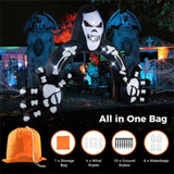 10.2x8.7ft Giant Grim Reaper Inflatable Arch - 8 LED Lights, Built-in Blower for Easy Inflation, 60917462