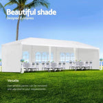 ZUN 10x30' Wedding Party Canopy Tent Outdoor Gazebo with 5 Removable Sidewalls W1205137302