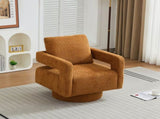 29.13" W Square Swivel Accent Chair, Modern Rotating Arm Chair with Open Back,360 Degree Rotation, W3188P280197